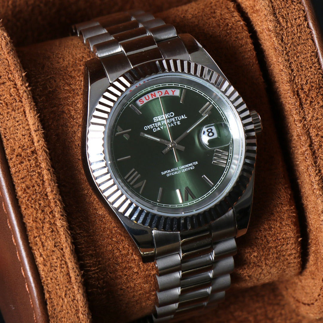 Day Date Olive Green Dial